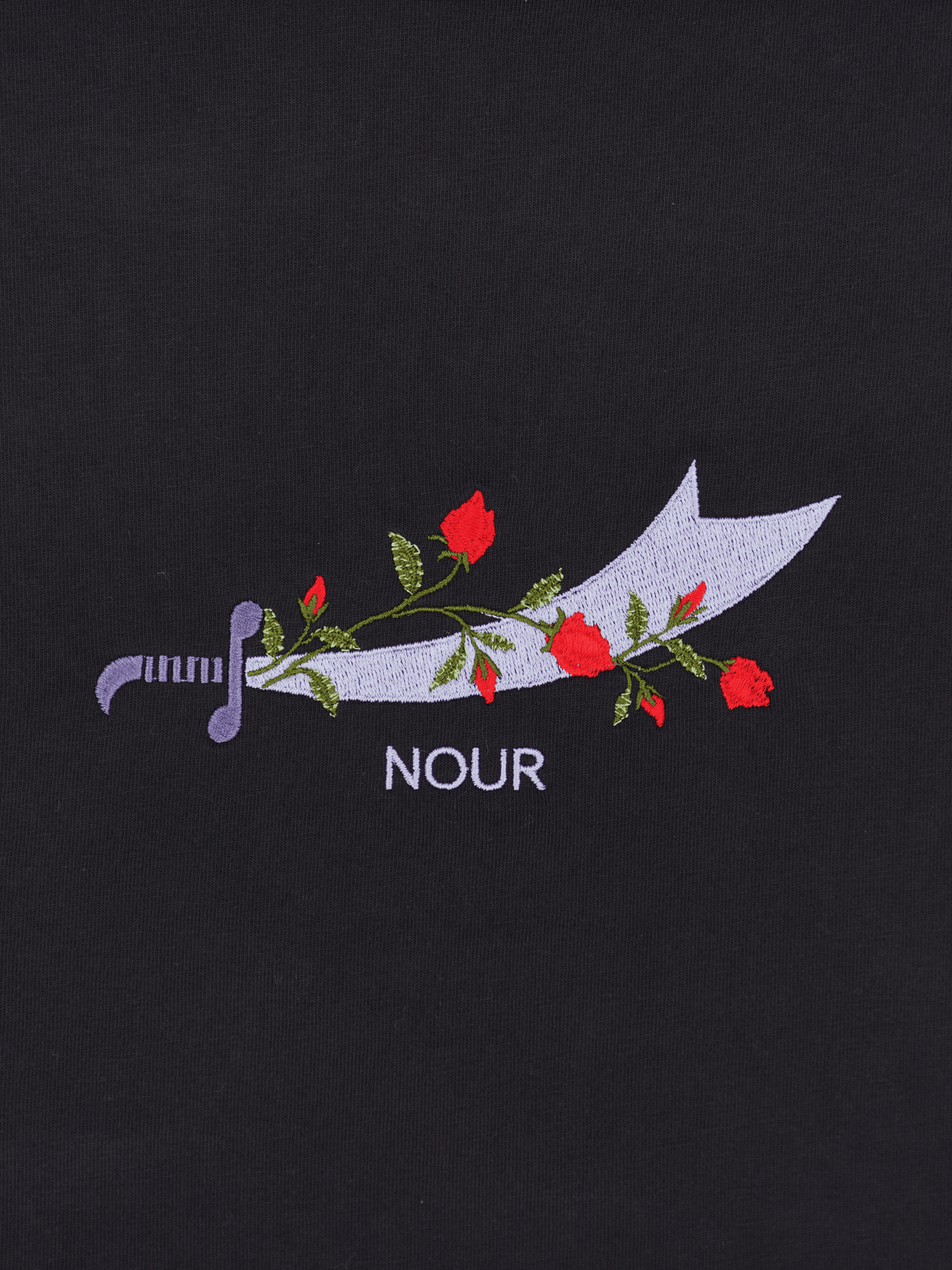 Signature Embroidery Zulfiqar Premium Heavyweight T-Shirt: Black